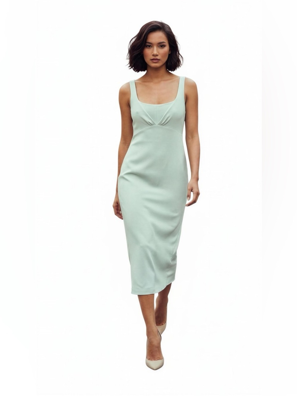 Lela Rose Light Green Midi Dress